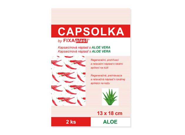CAPSOLKA hrejivá kapsaicínová náplasť s aloe vera 13x18cm #16362