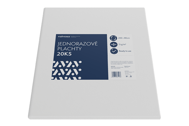 Jednorazové plachty velvesa® 20ks 200x80cm #956